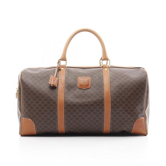 Celine brown Macadam Leather Boston Bag - Picture 1 of 8